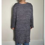 Vintage Gray Front Tie Long Sweater Cardigan Size Medium Photo 4