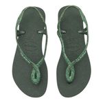 Havaianas Flip Flops 41/42 Green Luna Glitter Sparkle Sandals Women’s Photo 0