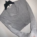 Garage Gray Cropped Long Sleeve Photo 3