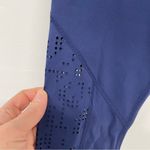 Varley  Navy Blue Laser Cut High Rise Full Length Leggings Pants Womens XS Gym Photo 3