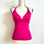 Ralph Lauren Lauren Orchid Pink Halter Ruched Tankini Top Women's 4 NWOT Photo 1