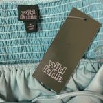 Wild Fable Mini Dress Size Medium Satin Aqua Spaghetti Strap Photo 5