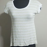 Charming Charlie  Cream & White Short Sleeve Tee (S) Photo 0