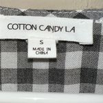 Cotton Candy LA Boutique Black And White Gingham Ruffle High-Low Wrap Dress Photo 2