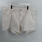 Madewell  Plus Relaxed Denim Shorts in Tile White size‎ 20w Photo 5