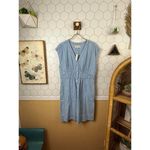 Madewell  Denim Cap-Sleeve Button-Front Dress Sunwashed Indigo - Size - 8 - NWT Photo 2
