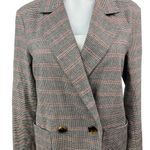 Sanctuary Women's Black Red Plaid Houndstooth Double Breasted Coat Jacket Sz XS Photo 2