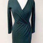 Loft Forest Green Shirred Top Wrap Dress 0 Photo 1