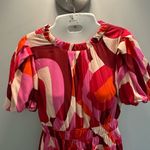 THML  puff sleeve geometric pattern bold print maxi dress size XS NWT Photo 5