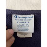 Champion Vintage Women’s  Blue Cropped Sweatshirt Red & White Trim Size XS Photo 1