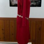 Darling Vintage 1970s NPC Fashions Butterfly Belt Dress! Red Size 14 Photo 4