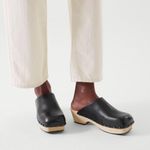 COS Napa Leather Clogs with Sustainab Wooden Sole with Tonal Studs Black Size 8 Photo 1