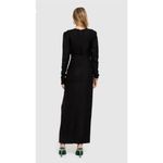 LIONESS  Black Cut-Out Long Sleeve Aswan Maxi Dress with Side Slit Size XL Photo 1
