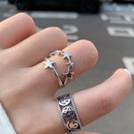 unisex Star ring sterling silver ring silver ring Cute ring cool ring ring of the day adjustable ring Photo 0