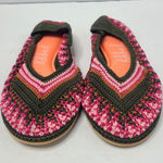 Poppy Free People Crocheted Grandmacore Pinks Browns Ballet Flats Women's 10 Pink Photo 0