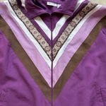 BLAIR BOUTIQUE VTG Tracksuit Sz XL Purple Floral Windbreaker Nylon Jacket Jogger Photo 6