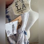 PPLA NWT clothing .com blue tye dye off the shoulder top size medium Photo 8