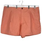 Avec Les Filles  Faux Leather Pleat Front Shorts size 2X Pockets Wide Leg Photo 0