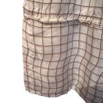 SANCIA The Ines Jumpsuit M White and Tan Check Ruffle crop Size M Photo 3
