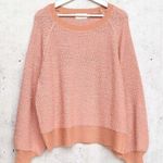 Dreamers Size M/L Pullover Sweater Balloon Sleeves in Dust Coral Popcorn Texture Photo 0