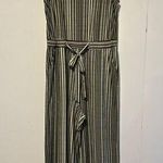 Derek Heart  Green & White Spotted Striped Jumpsuit T48 50825 Photo 0