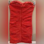 Daisy Coral Strapless Tube Top Mini Short Dress Women's Sz Medium Pink Photo 1