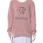 The Great ๐ The College Sweatshirt Varsity with Jaguar Graphic Washed Pink 0 XS Photo 2