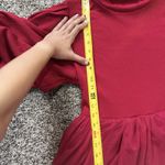 Holiday Red Tier Tulle Party Dress Whimsical Modest Christmas Festive L NWT READ Size L Photo 7