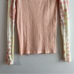 Free People Top We The Free Big Sur Long Sleeve T-Shirt Soft Pink Combo XS GUC Photo 9