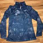 The North Face  Women's Large Dri-fit Pullover 1/4 Zip Snow Print EUC Photo 0