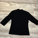 Melanie Lyne Black 3/4 Sleeve Keyhole Front Blouse Size Large Photo 5