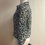 Ruby Rd . Black and yellow leopard cheetah print collared button up blouse Photo 3