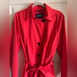Lands' End Lands’ End Women’s Crimson Dawn Cotton‎ Blend Harbour Trench Coat Size Large Photo 7