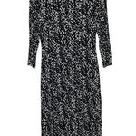 H&M  T-Shirt Dress Size Small Black White Pattern Stretch Blend Womens 3/4 Sleeve Photo 6