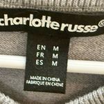 Charlotte Russe Gray and Blue V-Neck Sweater with Collegiate Style Photo 1