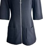 Alexis  Dominique Black Wool Mini zip up Dress‎ XS capsule minimalist feminine Photo 6