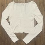 John Galt  White Ribbed Long Sleeve  Photo 1