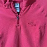 The North Face Women's Vibrant Pink Quarter-Zip Sweater Photo 1