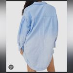 Free People Blue Cool & Clean Oversized Tunic Shirt Size S Photo 1
