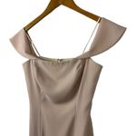 Jay Godfrey Downie Gown Midi Dress Nude Pink Off Shoulder Stretch Size 2 Photo 4