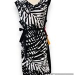 Ruby Rox Ruby Rd. women’s size large dress knee length black white leaf print with belt Photo 0