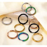 Boutique Unisex Hoop Earrings Rose Gold Plated‎ Silver Huggie Hoops, 9mm Photo 12