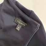 Talbots  Ponte Navy Blue Scarf Neck Nautical 3/4 Sleeve Flare Midi Dress Size 16‎ Photo 9