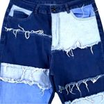 Retro 70’s vibe patchwork look high rise stretchy flared leg jeans! New! Blue Size undefined Photo 3
