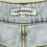 We Wore What NWT  Cut Out Straight in‎ Super Blue Jeans Belted Denim Size 32 Photo 4