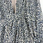 Shona joy  Buell Plunged Draped Mini Dress Leopard Size 2 Faux Wrap Cocktail Photo 7