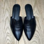 Jenni Kayne  Black Leather Pointed Mules Slip On Flats Women’s Size 37.5/7.5 Photo 1