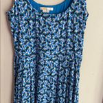 Boden Petronella Jersey Flamingo Splash Print Blue Midi Dress Size 8P Photo 2