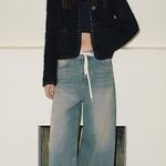 ETMON Korean brand  Tweed Fur Jacket NWT One Size Photo 5