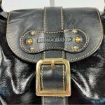 Longchamp Black Patent Leather Dual Handle Satchel Shoulder Bag Photo 2